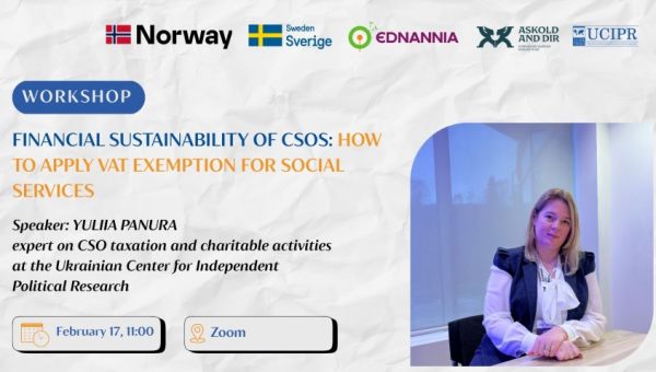 Financial Sustainability of CSOs: How to Apply VAT Exemption for Social Services